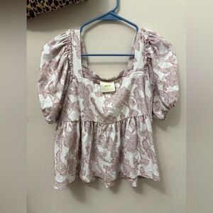 *SOLD* Maeve By Anthropologie Bitia Babydoll Top